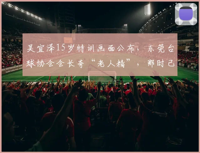 吴宜泽15岁特训画面公布，东莞台球协会会长夸“老人精”，那时已让他签下“世界冠军酒”