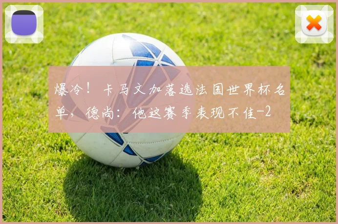 爆冷！卡马文加落选法国世界杯名单，德尚：他这赛季表现不佳