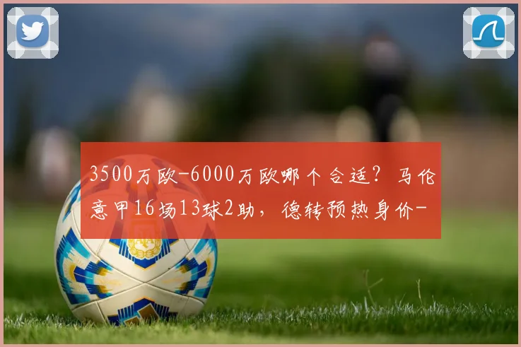 3500万欧-6000万欧哪个合适？马伦意甲16场13球2助，德转预热身价